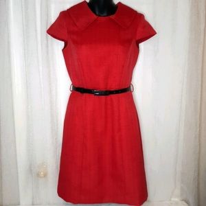 Alex Marie Petite Coral Midi Dress With Belt